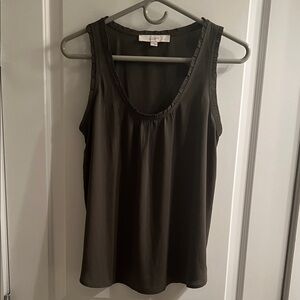 LOFT Women's Army Green Sleeveless Tank Top/Blouse